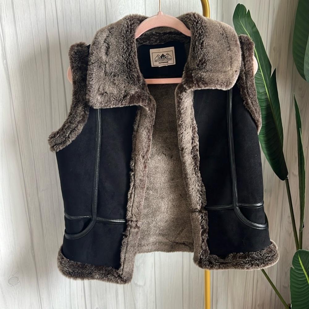 Faux Black Vest